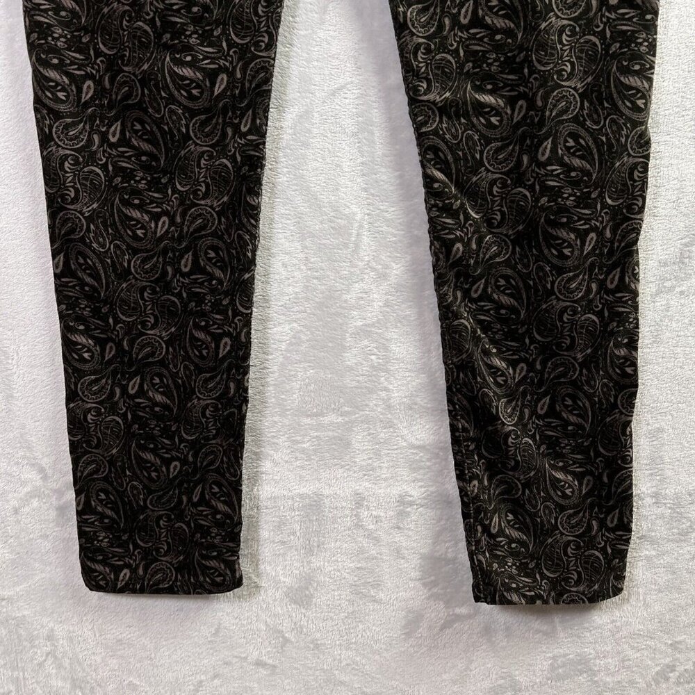 Anthropologie AG The High Rise‎ Stevie Ankle Pants 32R Paisley Print Velvet - Picture 13 of 15